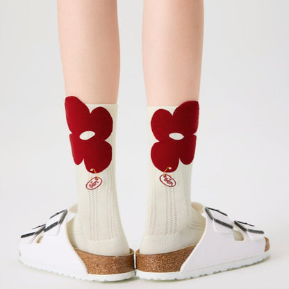 3D Flower Mesh Socks – Breath of Spring Collection