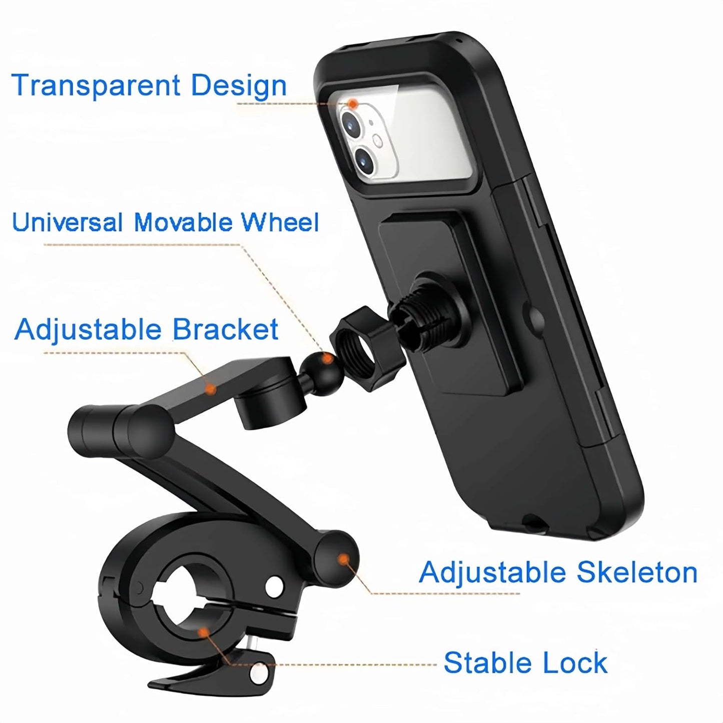 Waterproof Motorcycle Phone Mount Holder