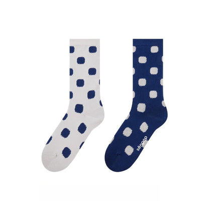 Polka Dot Trendy AB Tide Medium Tube Socks