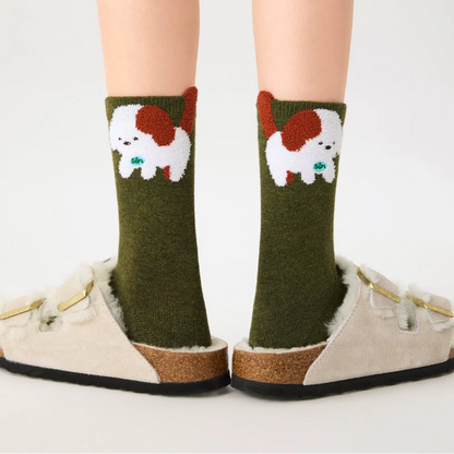 Cute Animal Cotton & Wool Socks