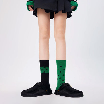 Polka Dot Trendy AB Tide Medium Tube Socks