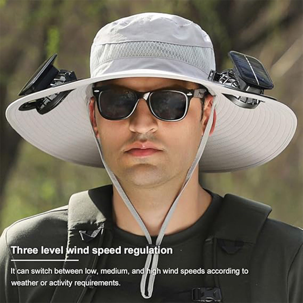 Solar Powered Fan Hat