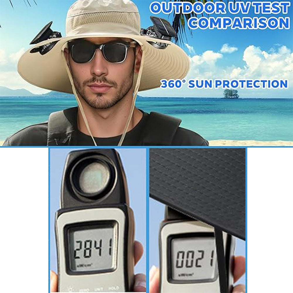 Solar Powered Fan Hat
